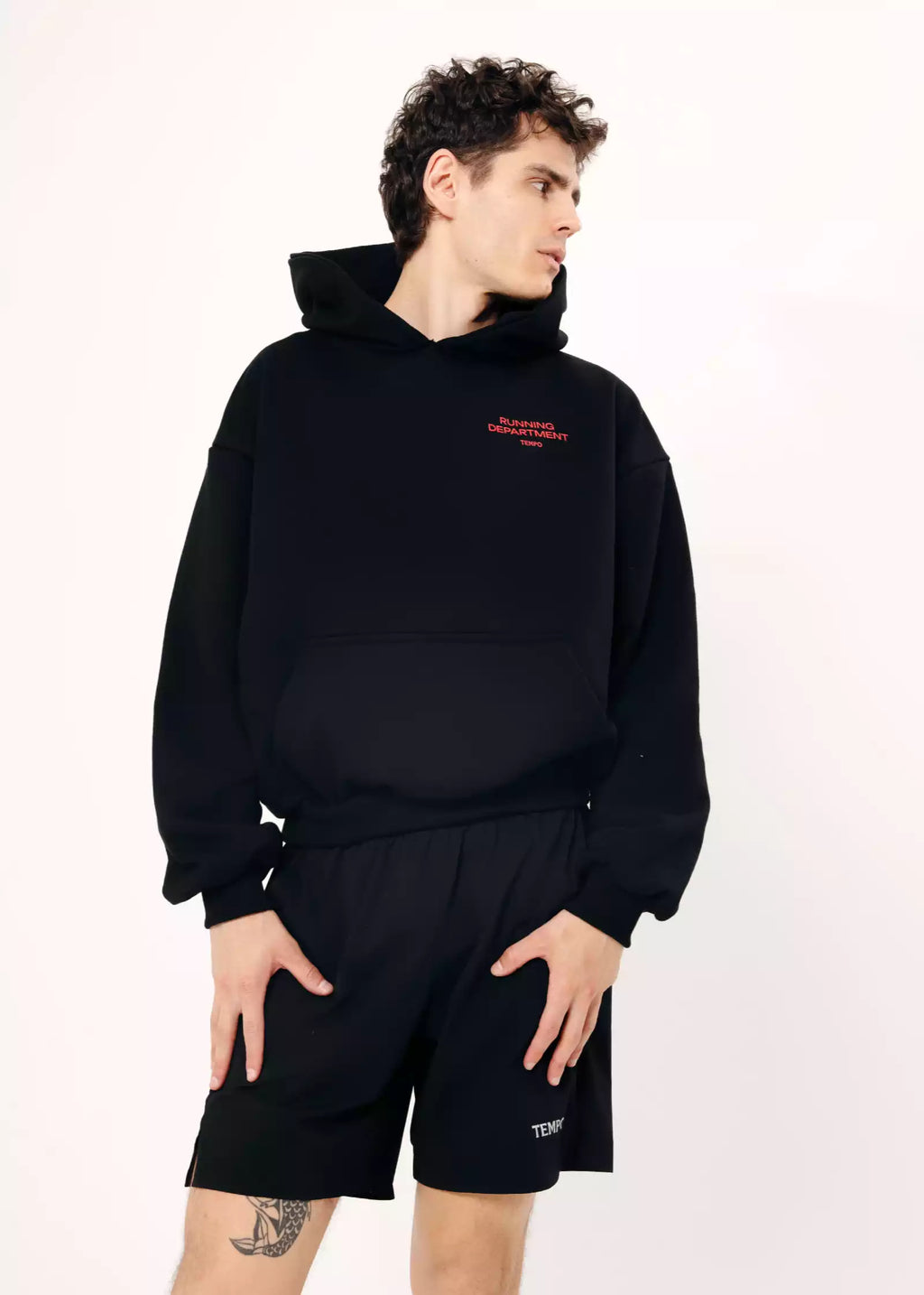 BLACK HOODIE RUNNING DEPARTMENT