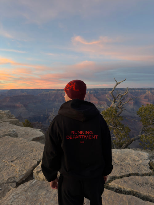 BLACK HOODIE RUNNING DEPARTMENT