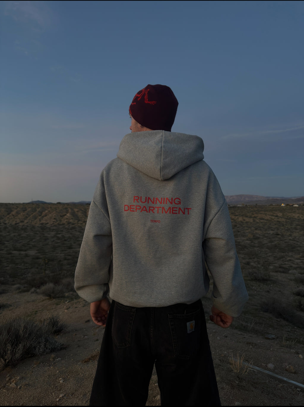 GREY HOODIE RUNNING DEPARTMENT