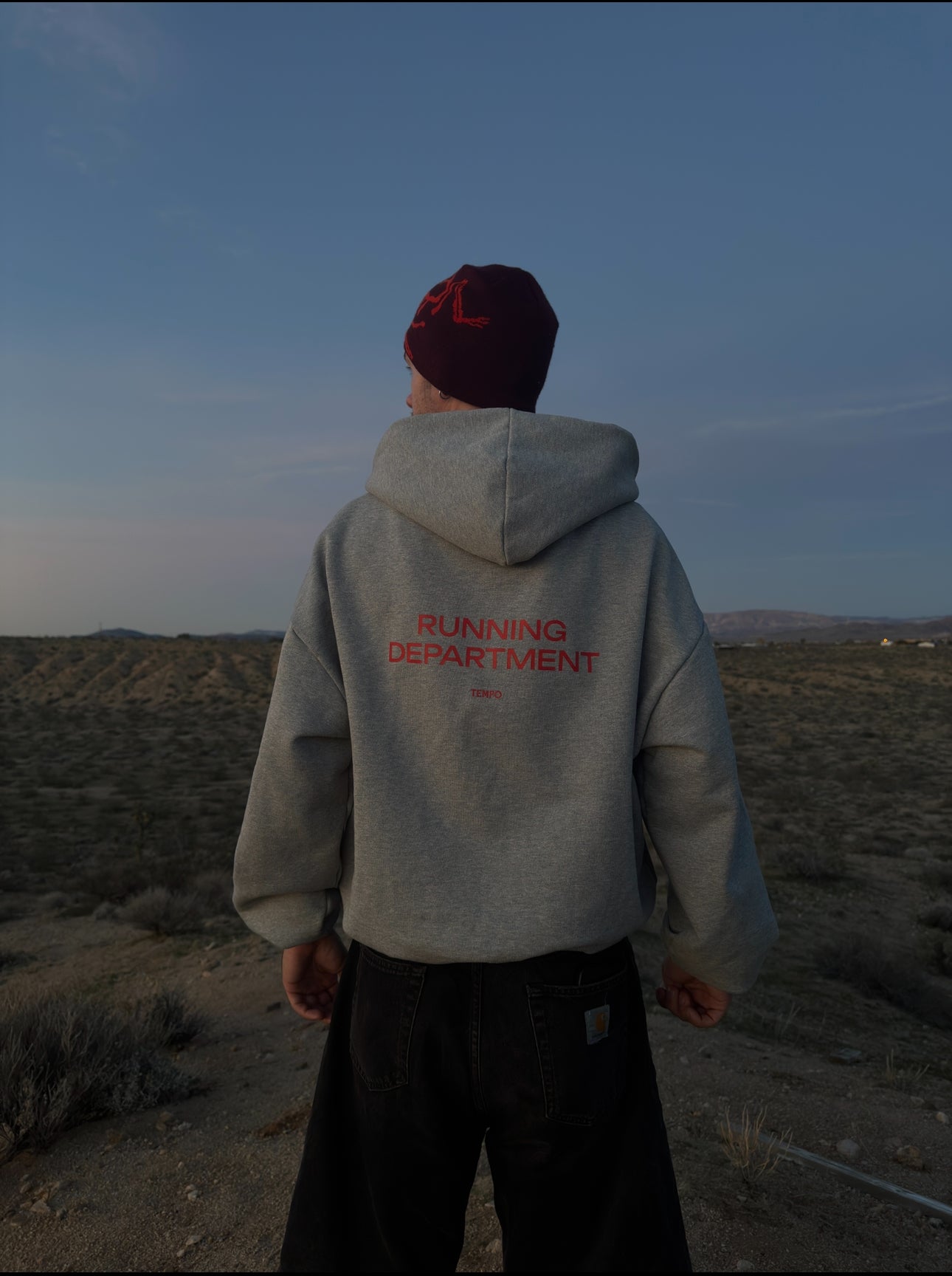 GREY HOODIE RUNNING DEPARTMENT